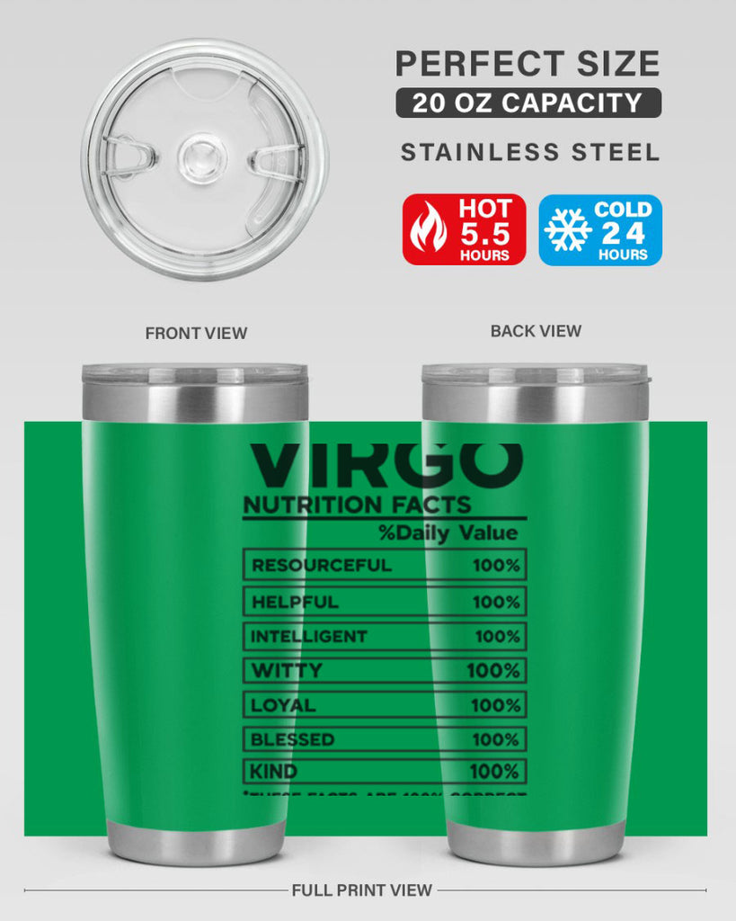 Virgo Nutrition Facts 530#- zodiac- Tumbler