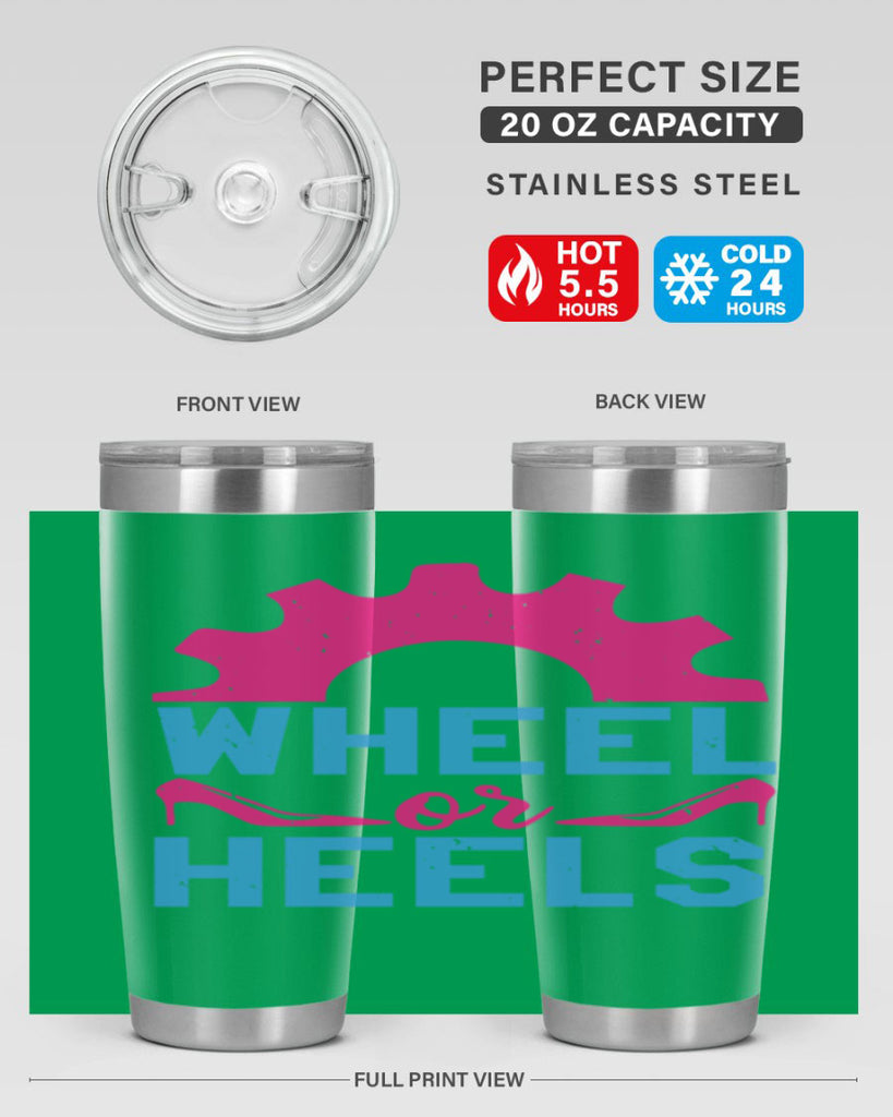 Wheel or Heels Style 8#- baby shower- tumbler