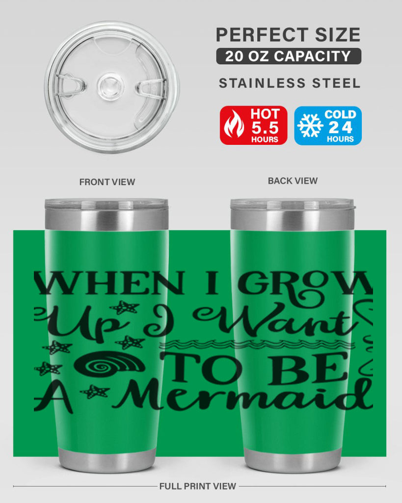 When i grow up i 665#- mermaid- Tumbler