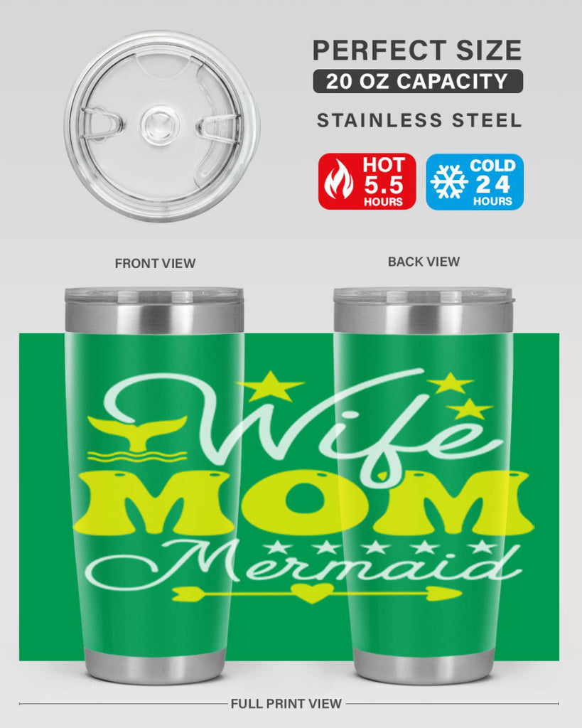 Wife Mom Mermaid 669#- mermaid- Tumbler