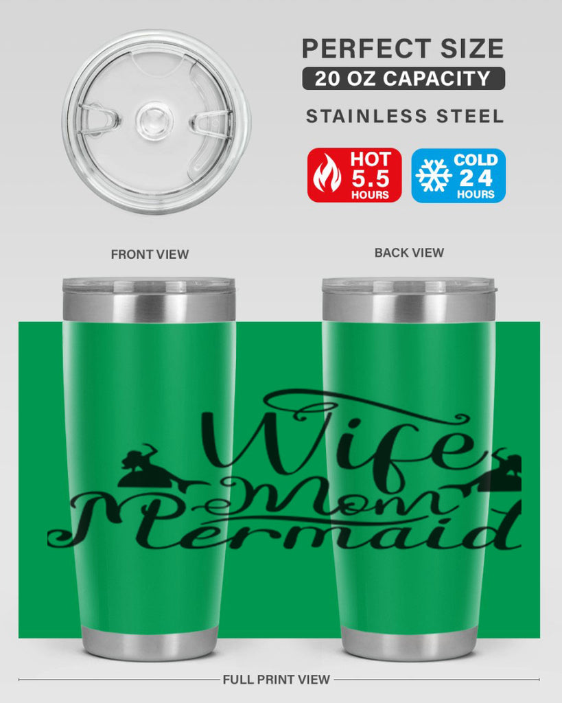 Wife Mom Mermaid 671#- mermaid- Tumbler