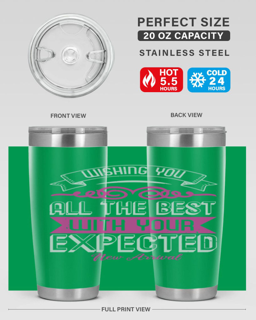 Wishing you all the best on your new arrival Style 7#- baby shower- tumbler