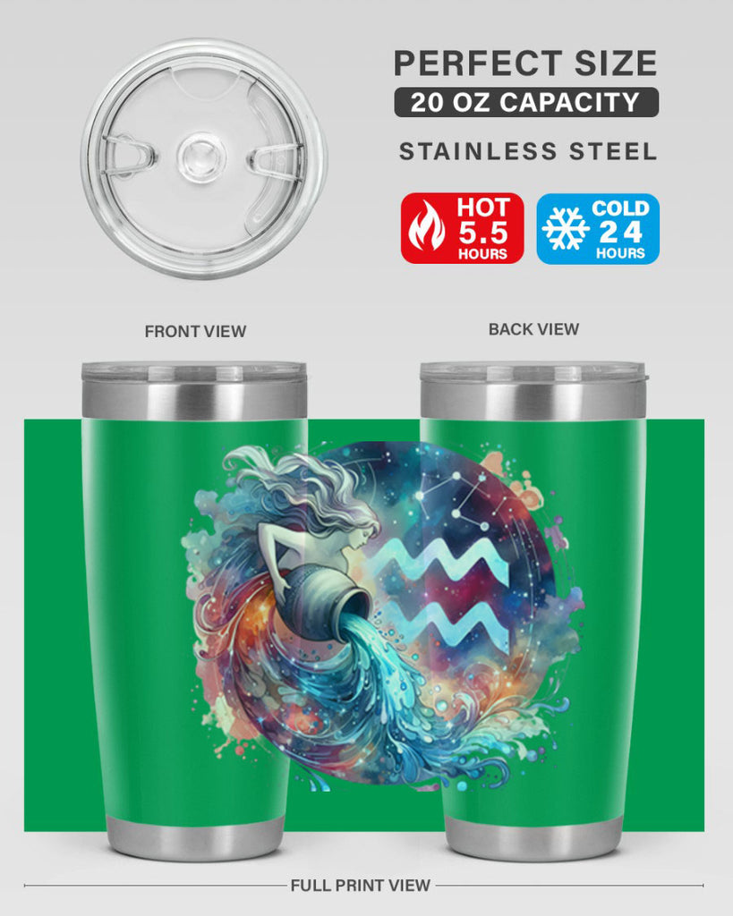 aquarius 90#- zodiac- Tumbler