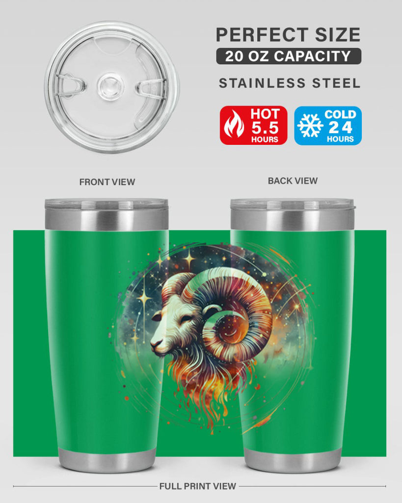 aries 125#- zodiac- Tumbler