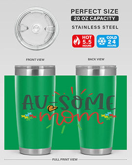 ausome mom Style 4#- autism- Tumbler