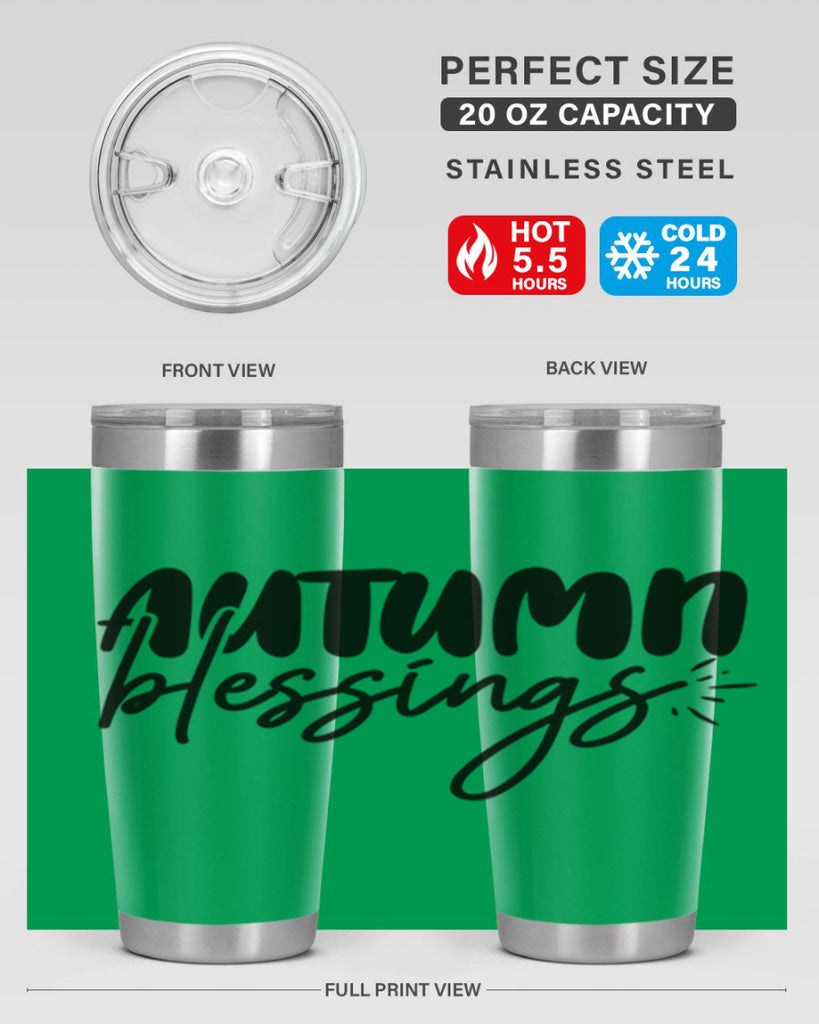autumn blessings 65#- thanksgiving- Tumbler