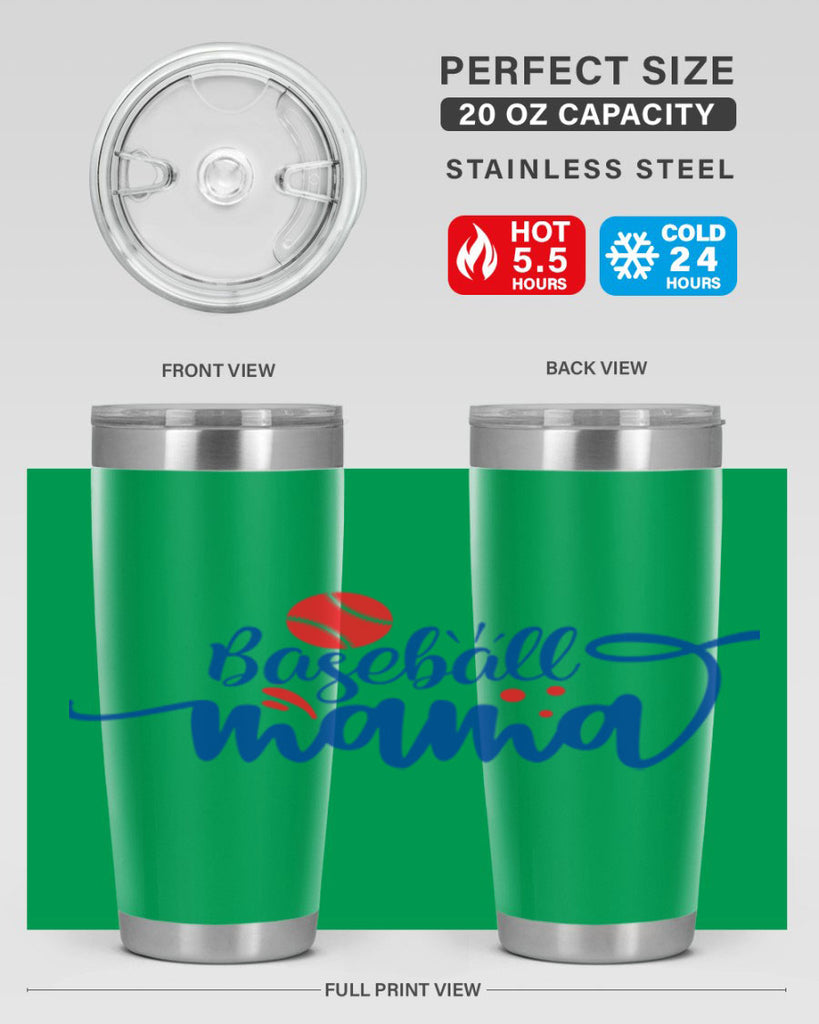 baseball mama 2208#- baseball- Tumbler