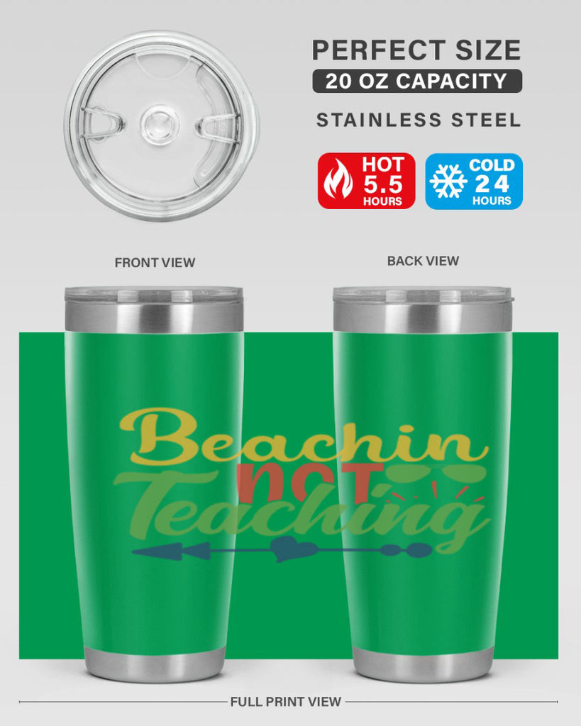 beachin not teaching Style 194#- teacher- tumbler