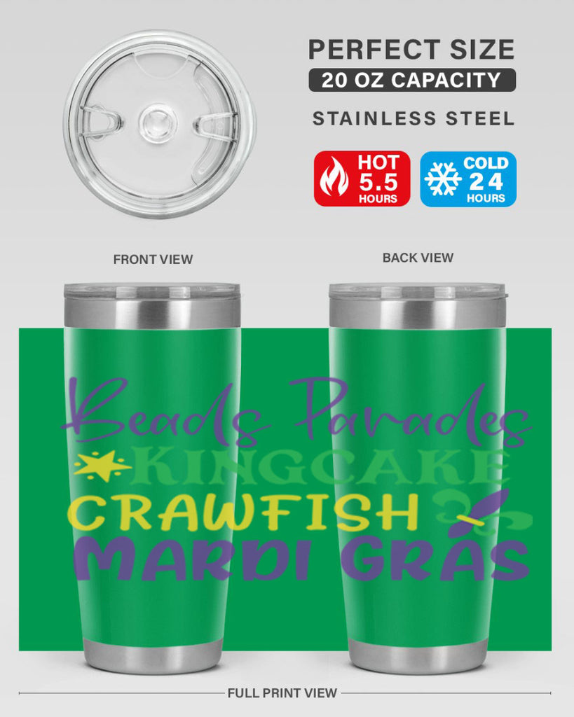 beads parades kingcake crawfish mardi gras 85#- mardi gras- Tumbler