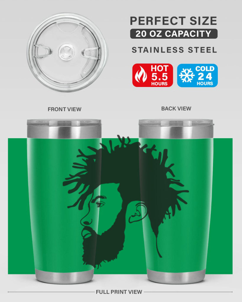 beardman 46#- black men - boys- tumbler