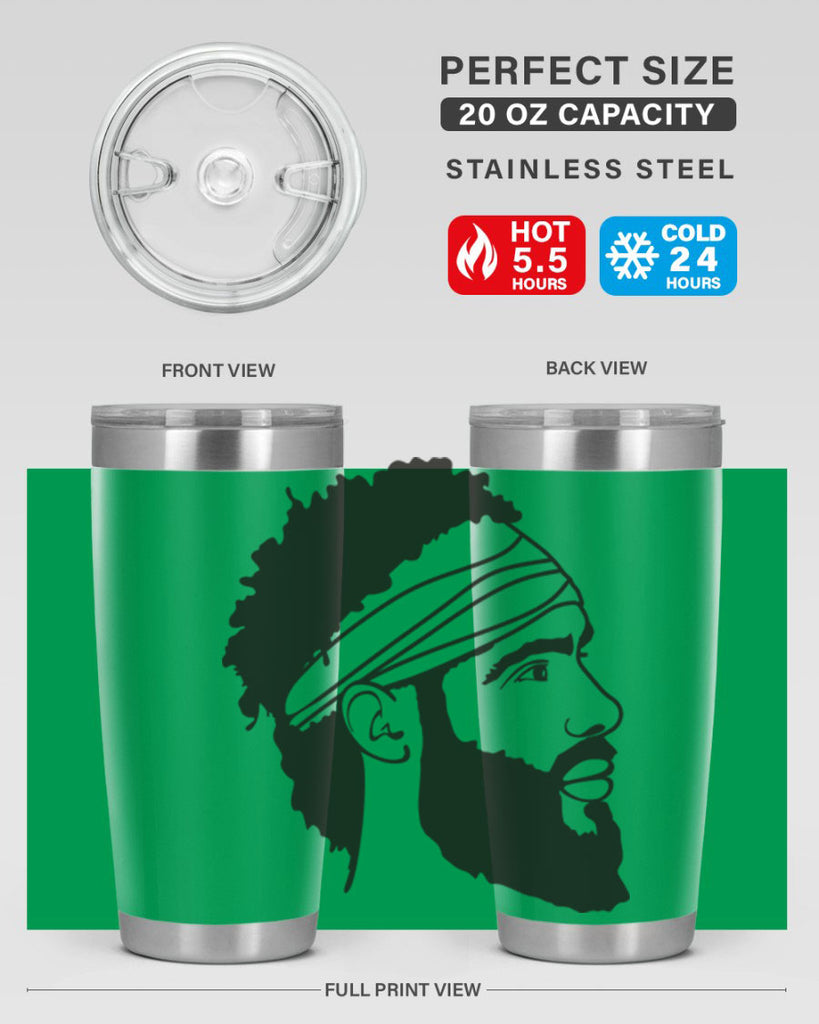 beardman 48#- black men - boys- tumbler