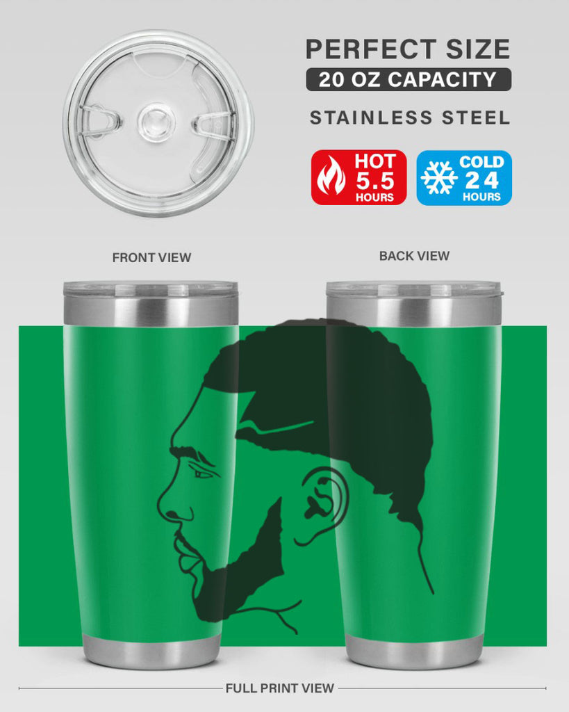 beardman 55#- black men - boys- tumbler