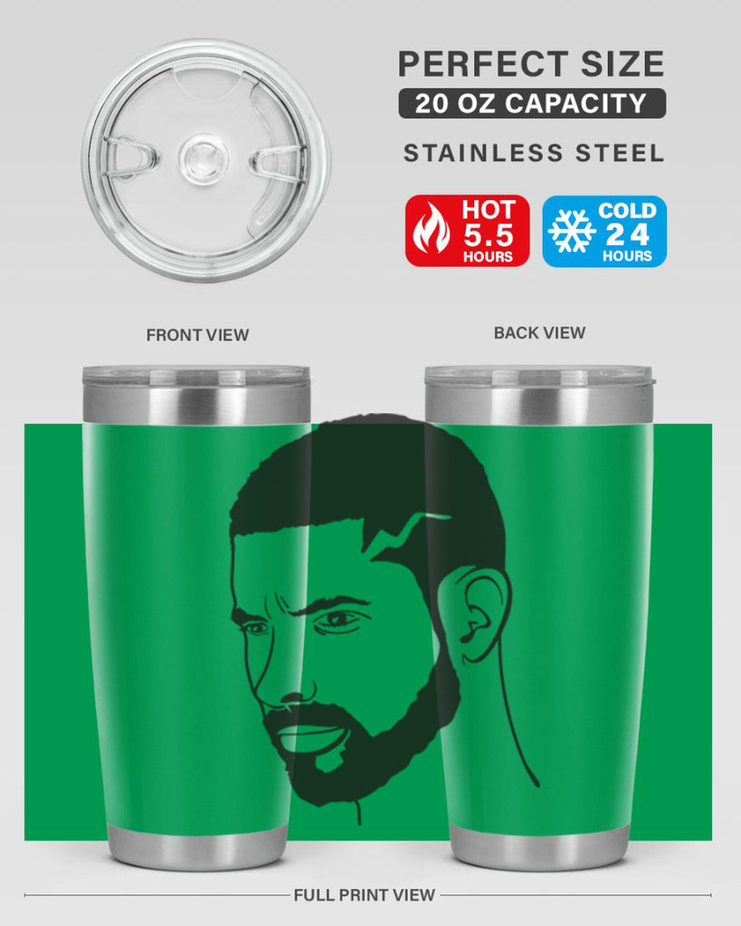 beardman 56#- black men - boys- tumbler
