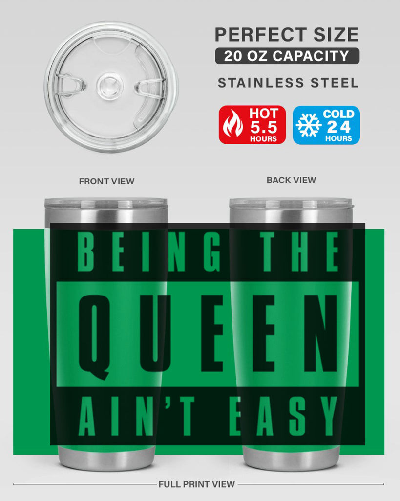 being the queen aint easy 258#- black words phrases- Cotton Tank