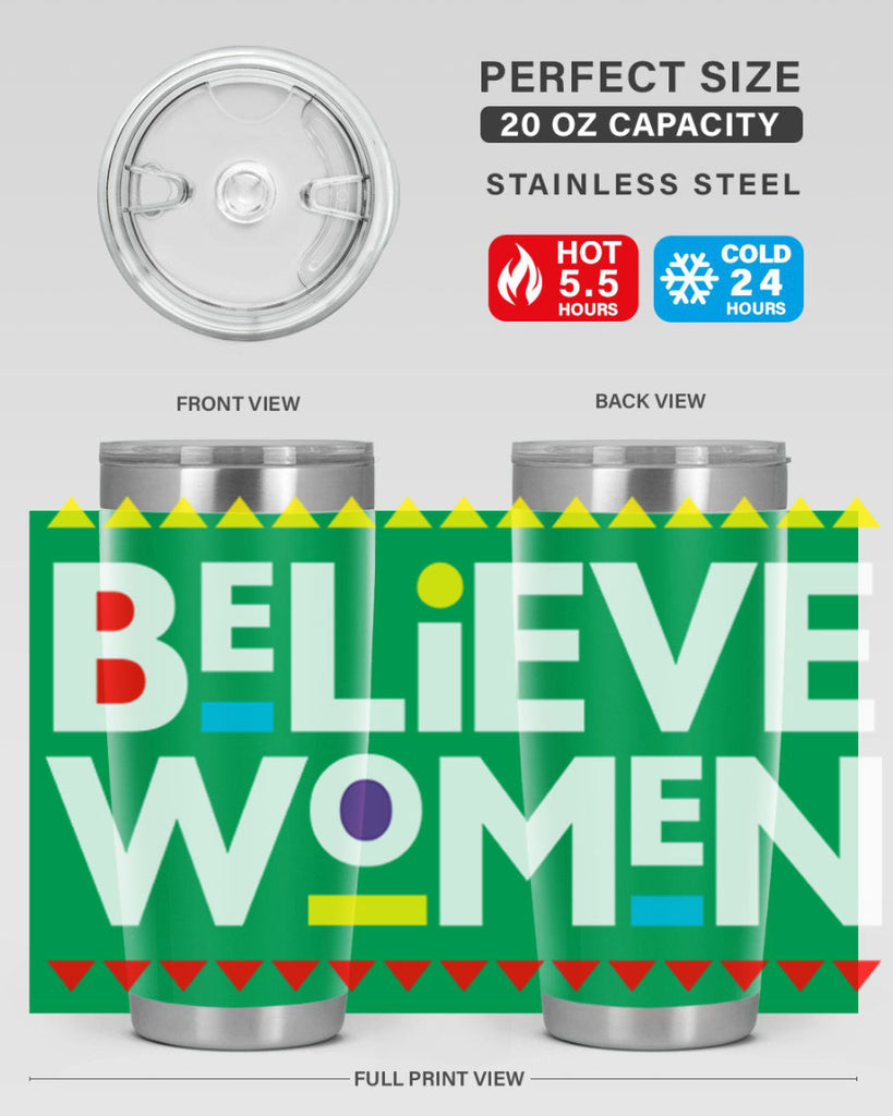 believewomen 254#- black words phrases- Cotton Tank