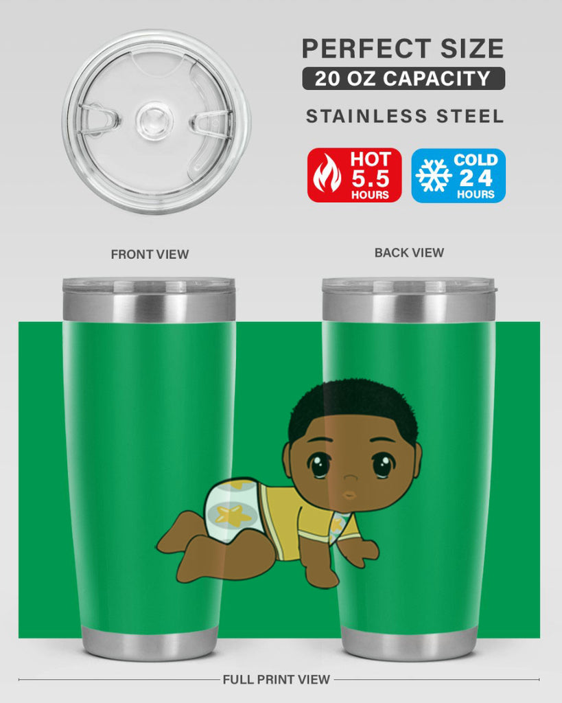 black baby boy 2#- black men - boys- tumbler