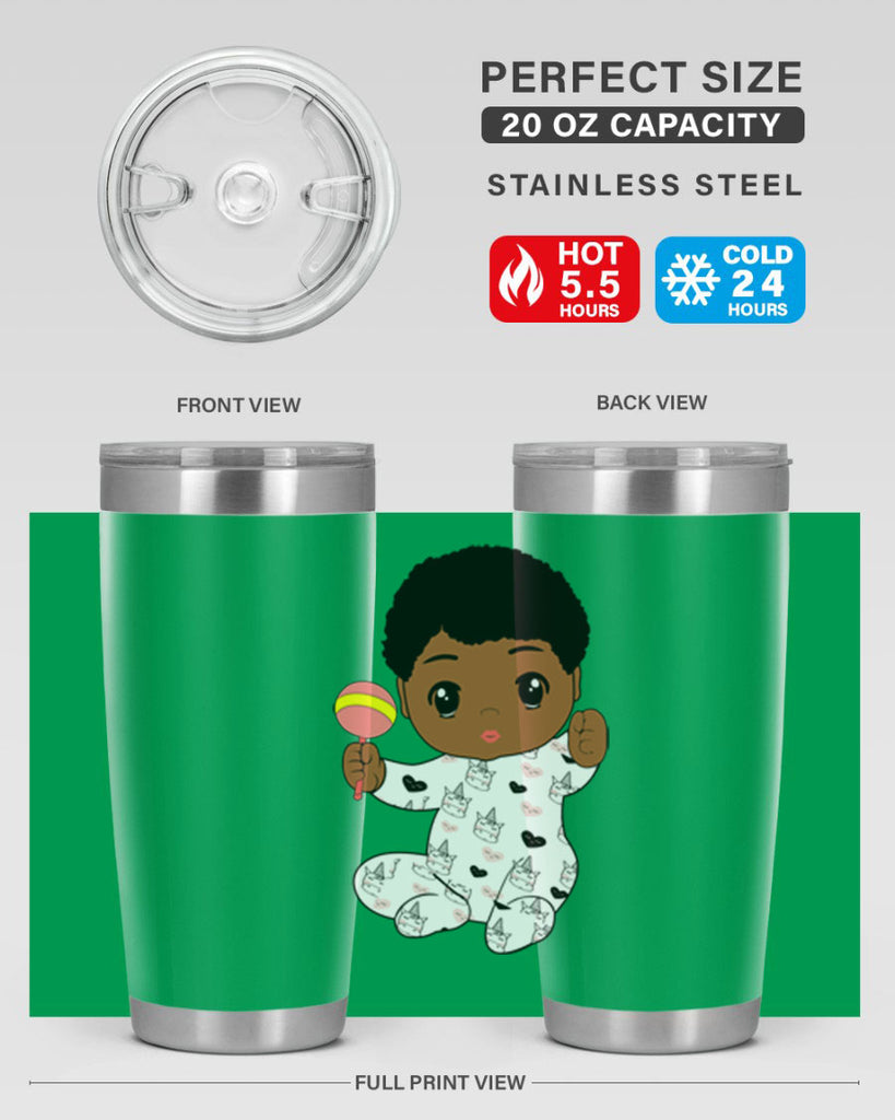 black baby boy 7#- black men - boys- tumbler