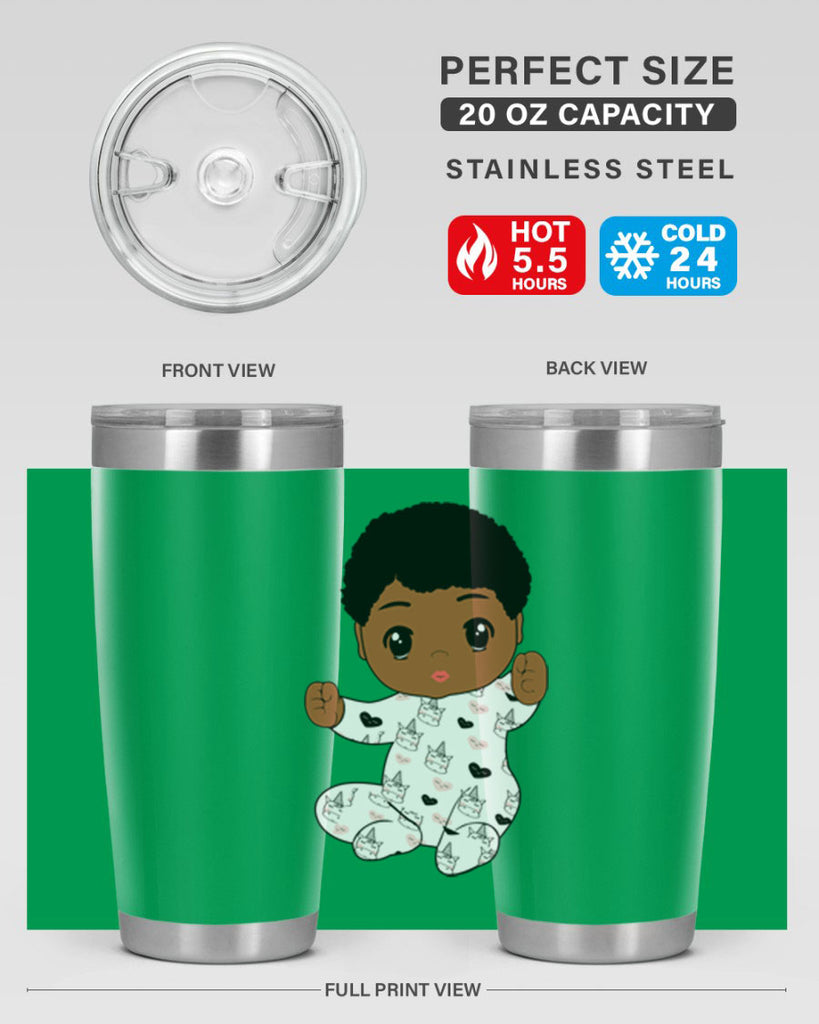 black baby boy 8#- black men - boys- tumbler