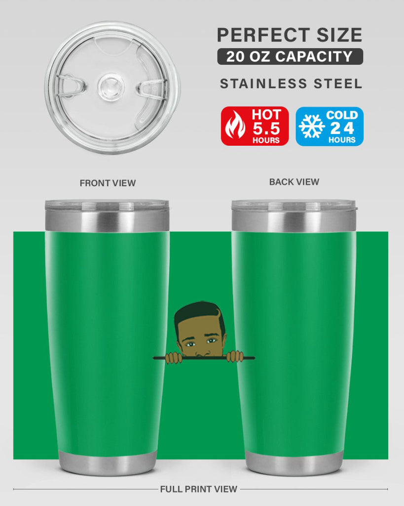 black boy 5#- black men - boys- tumbler