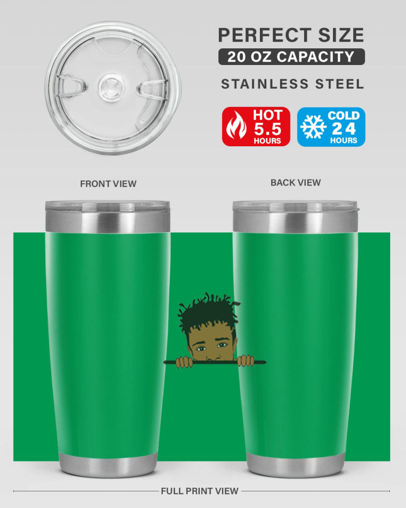 black boy 6#- black men - boys- tumbler
