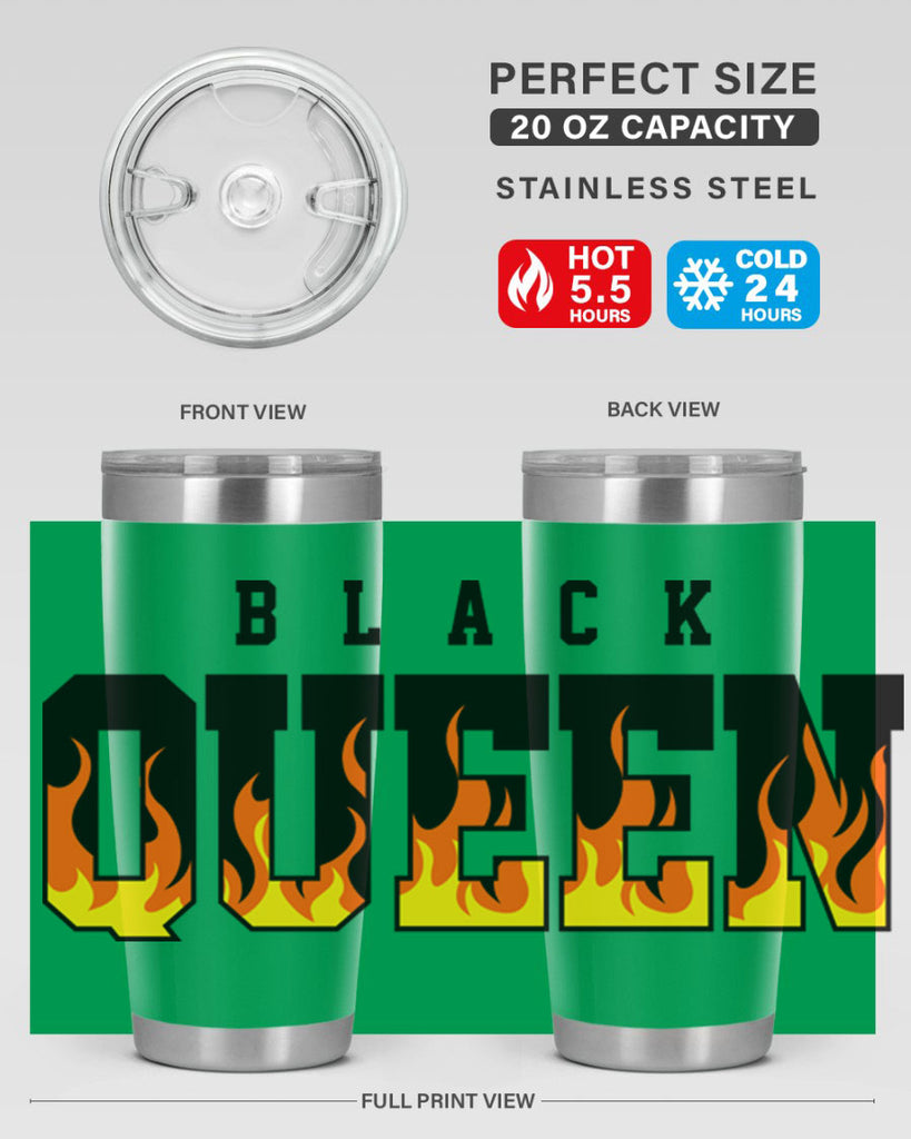 black queen flames 220#- black words phrases- Cotton Tank