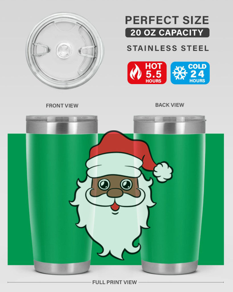 black santa 25#- black men - boys- tumbler