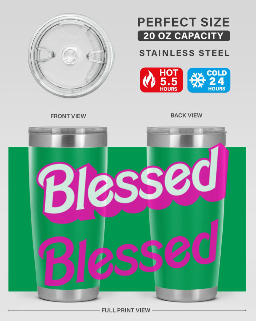 blessed barbie 193#- black words phrases- Cotton Tank