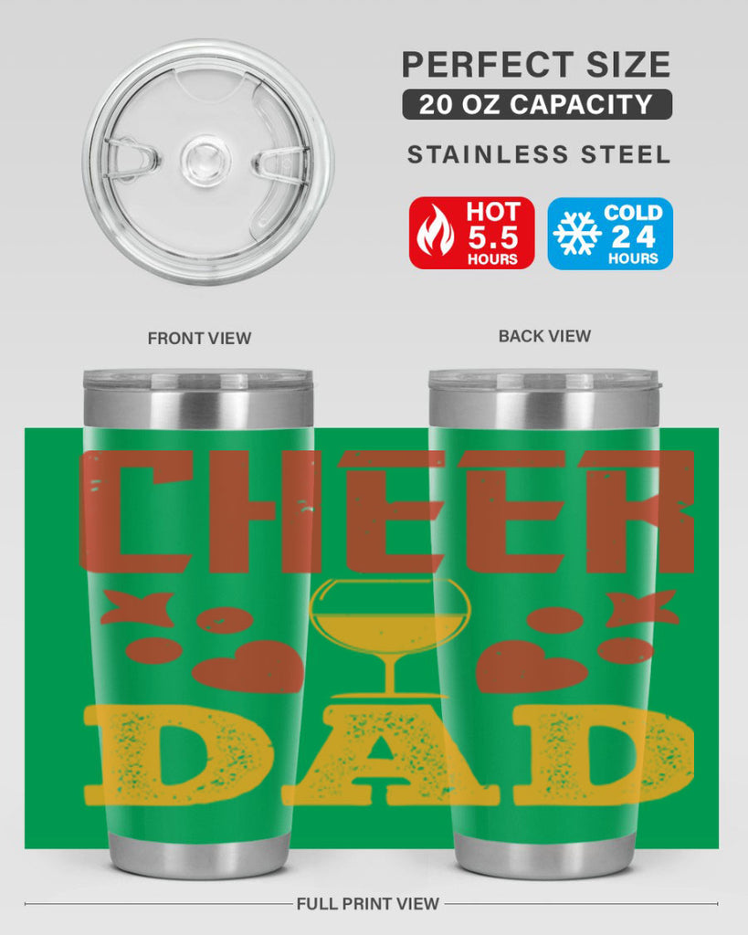 cheer dad 121#- fathers day- Tumbler
