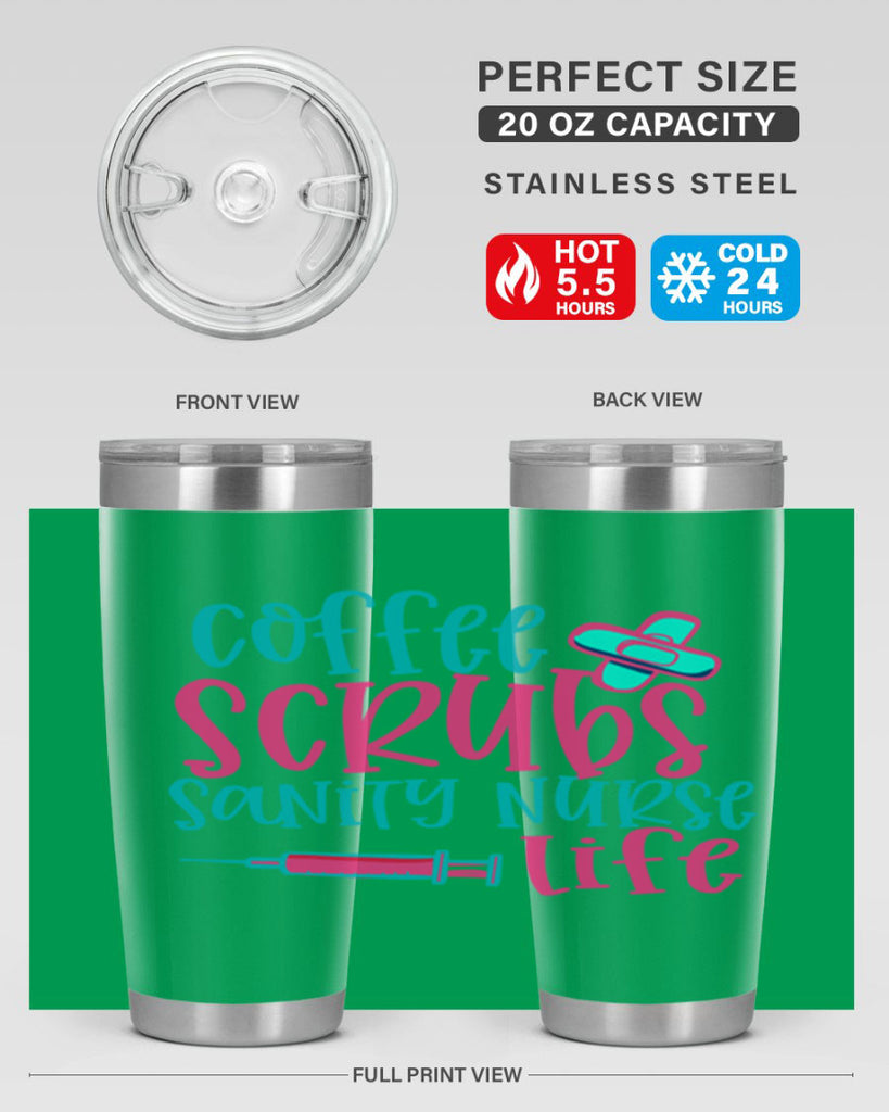 coffee scrubs sanity nurse life Style 390#- nurse- tumbler