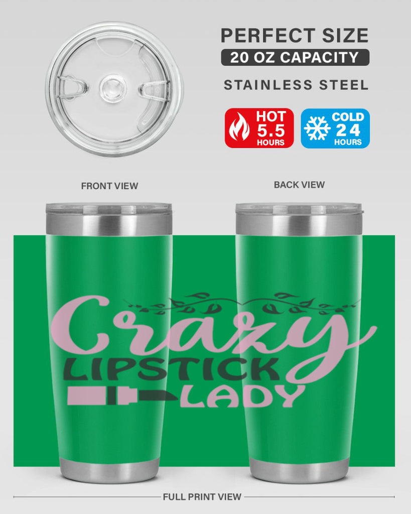 crazy lipstick lady Style 159#- make up- Tumbler