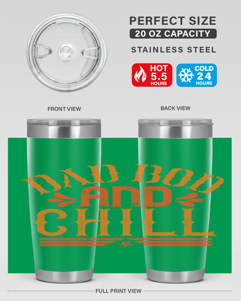 dad bod and chill 118#- fathers day- Tumbler