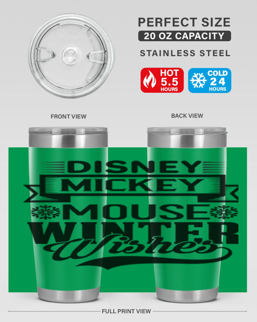 disney mickey mouse winter wishes 93#- winter- Tumbler