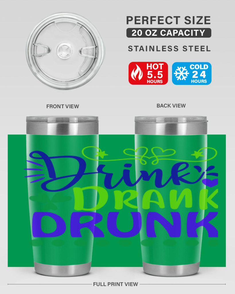 drink drank drunk 22#- mardi gras- Tumbler