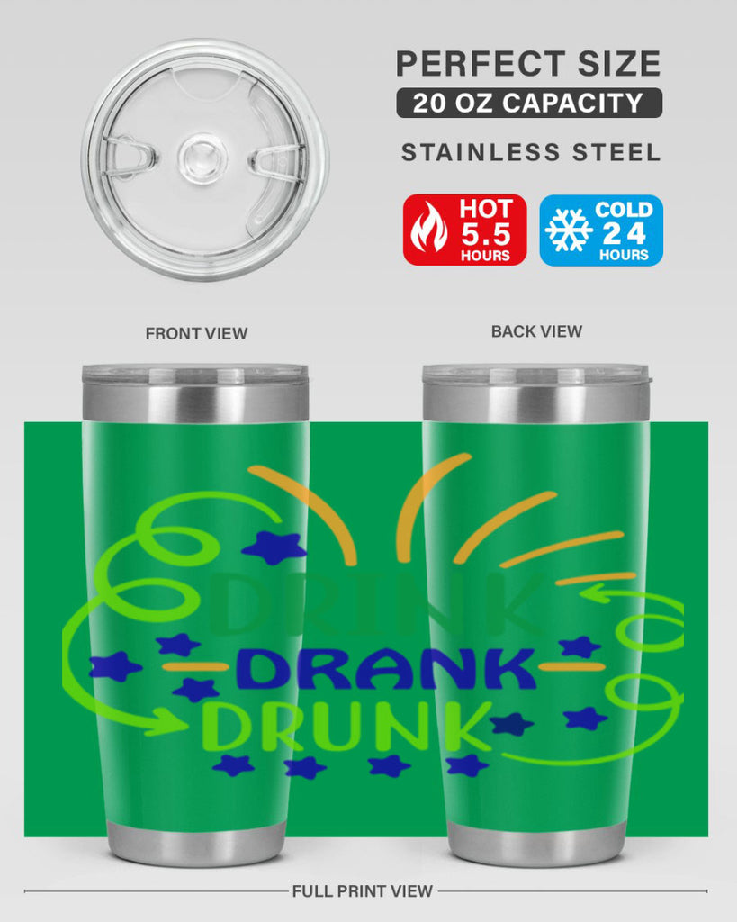 drink drank drunk 23#- mardi gras- Tumbler