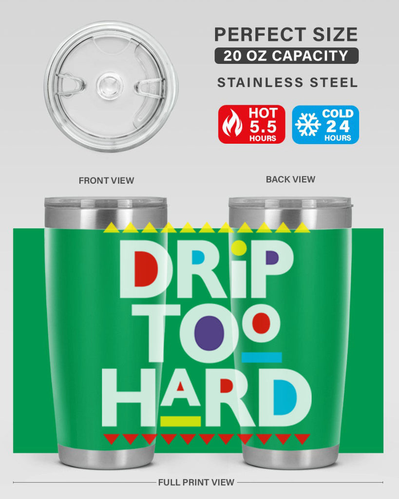 drip too hard 163#- black words phrases- Cotton Tank