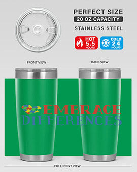 embrace differences Style 13#- autism- Tumbler