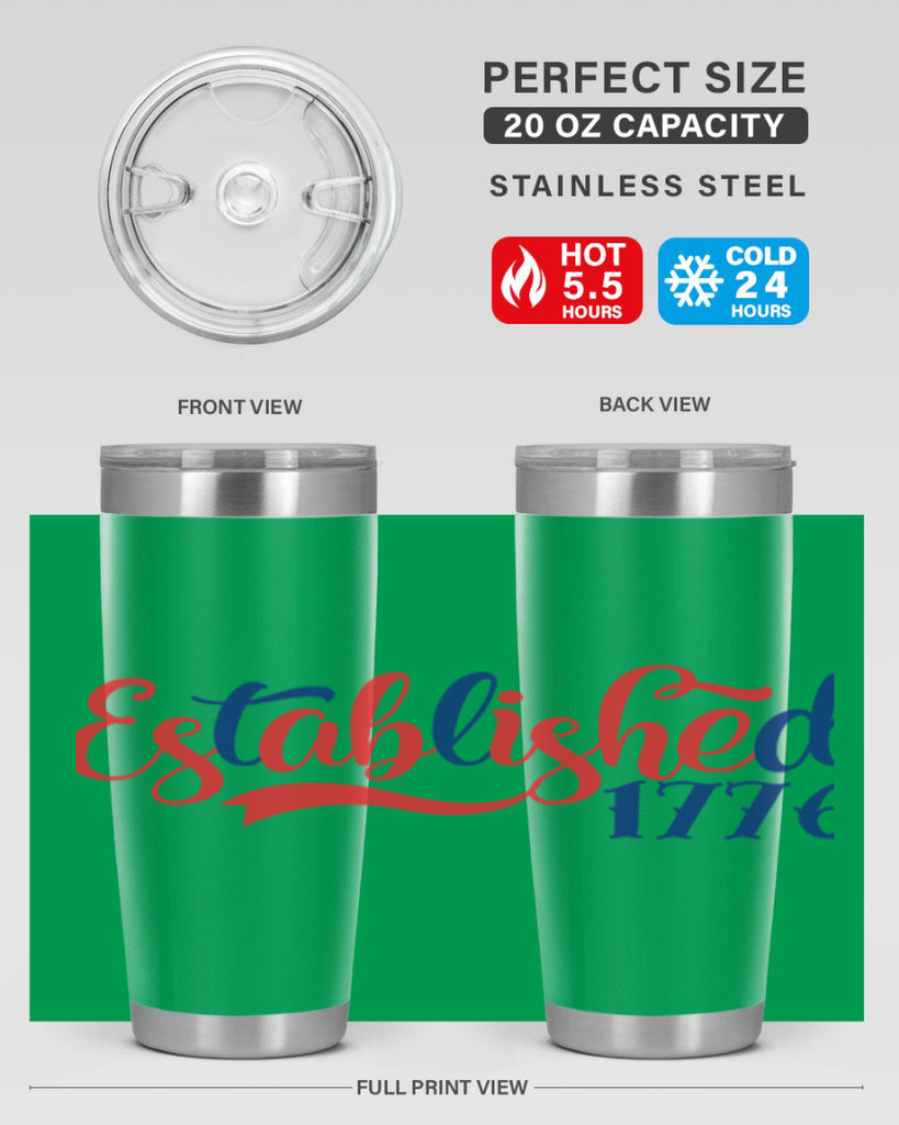 established Style 46#- Fourt Of July- Tumbler