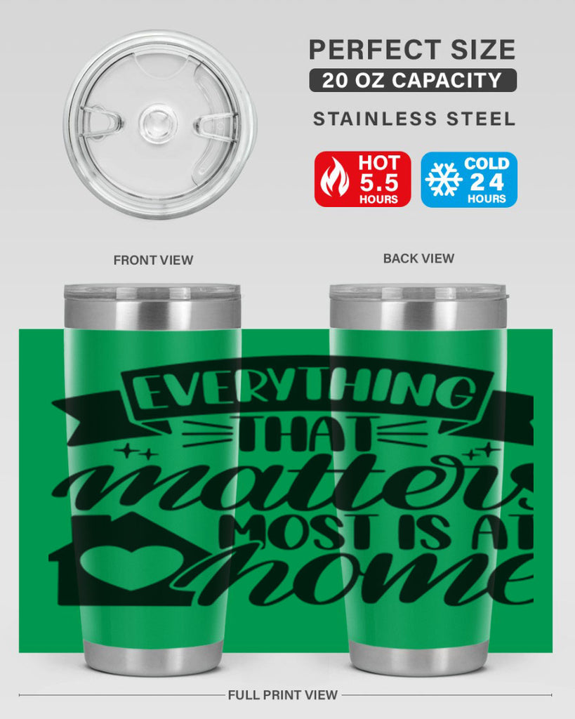 everything that matters most is at home 20#- home- Tumbler