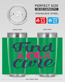 find a cure Style 12#- breast cancer- Tumbler