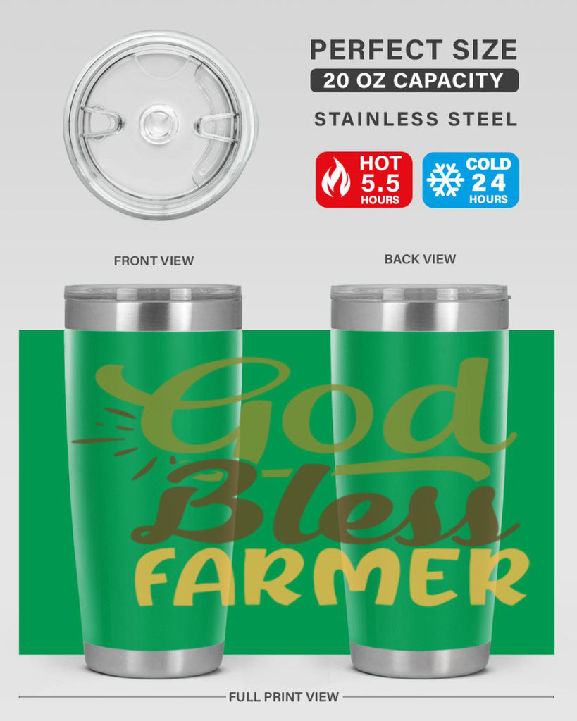 god bless farmer 10#- farming and gardening- Tumbler