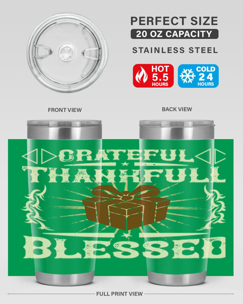 grateful thankfull blessed 40#- thanksgiving- Tumbler