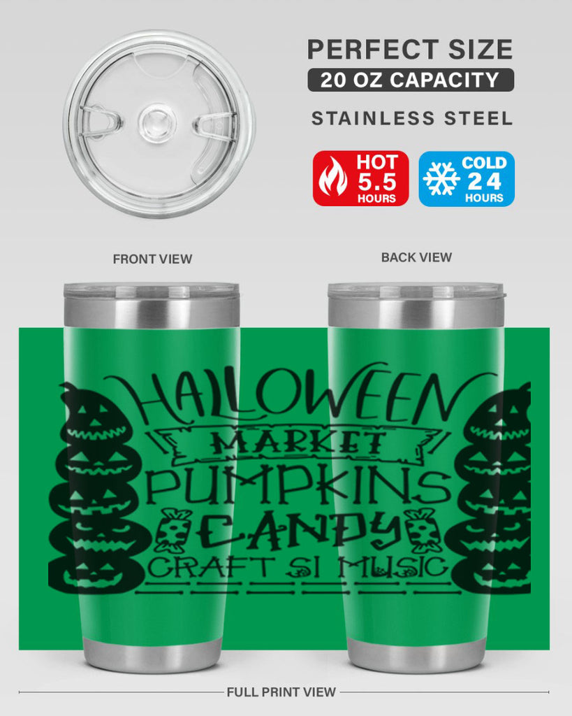 halloween market pumpkins candy 73#- halloween- Tumbler