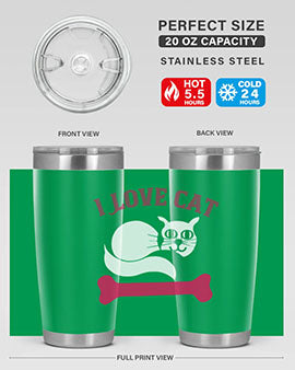 i love cat Style 55#- cat- Tumbler