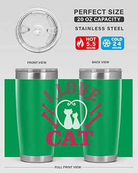 i love cat Style 56#- cat- Tumbler