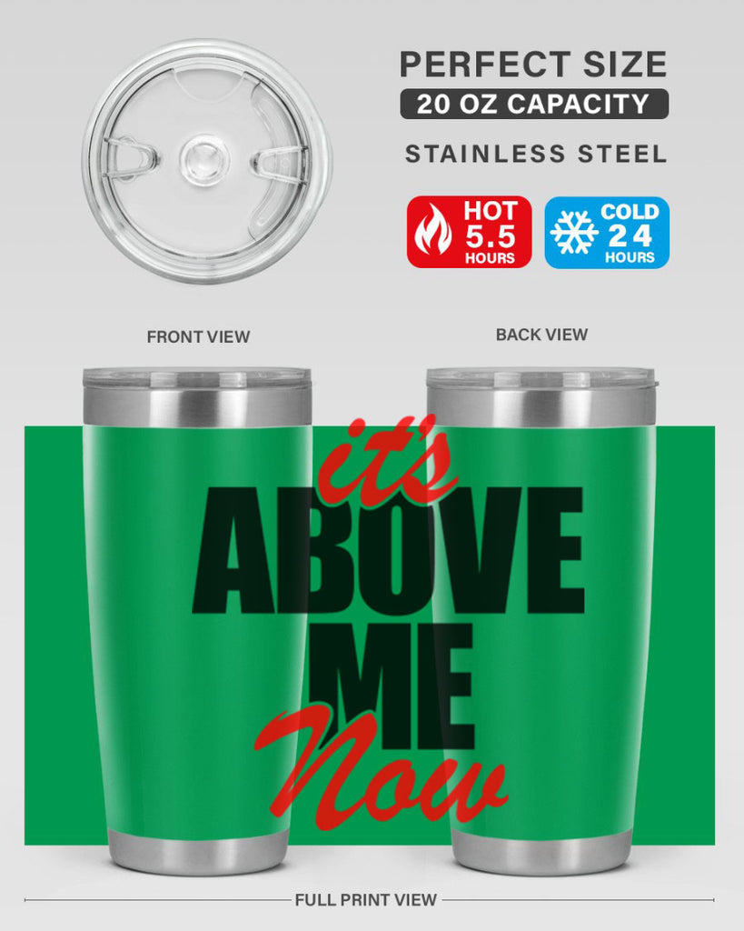 its above me now 106#- black words phrases- Cotton Tank