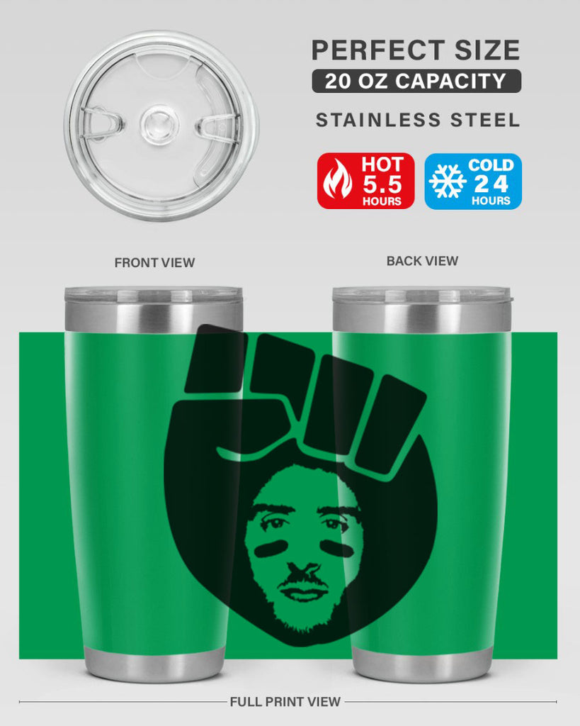 kaepernick fist hair 22#- black men - boys- tumbler