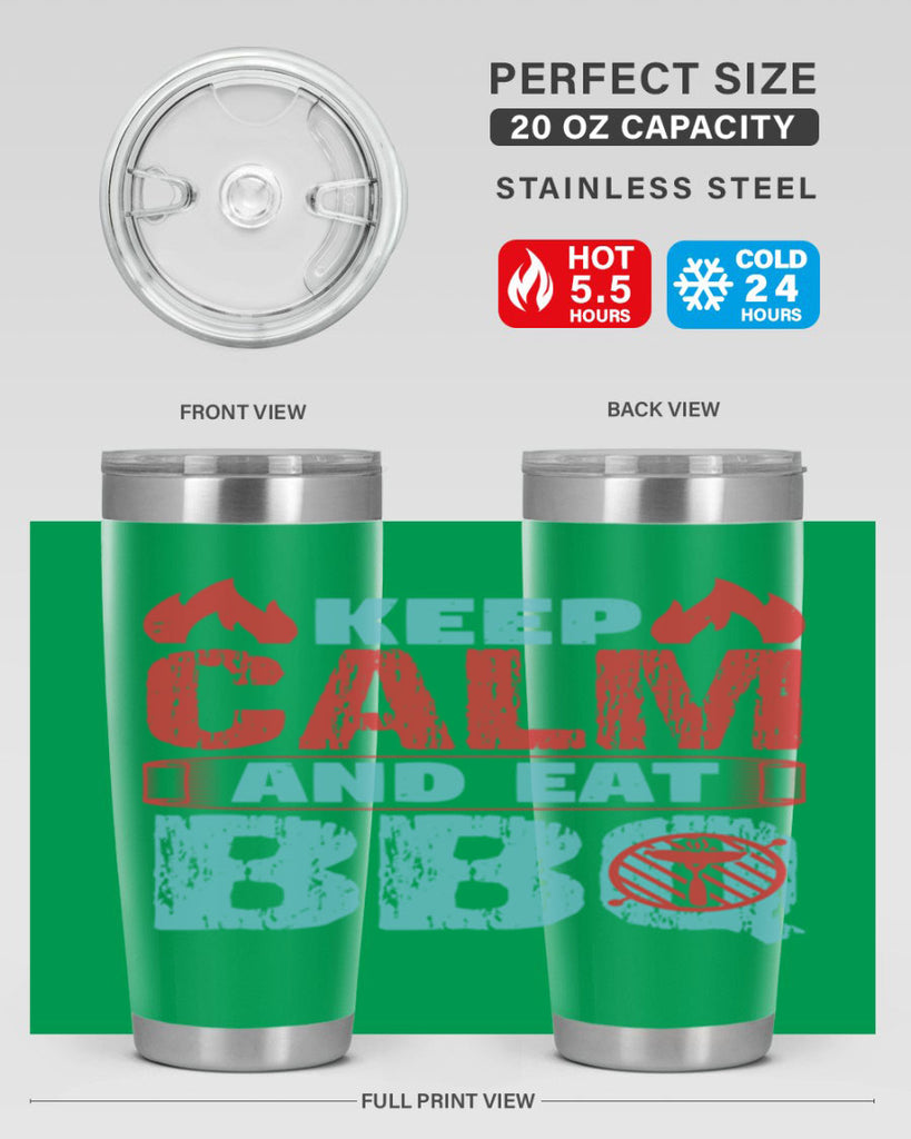 keep calm and eat bbq 30#- bbq- Tumbler
