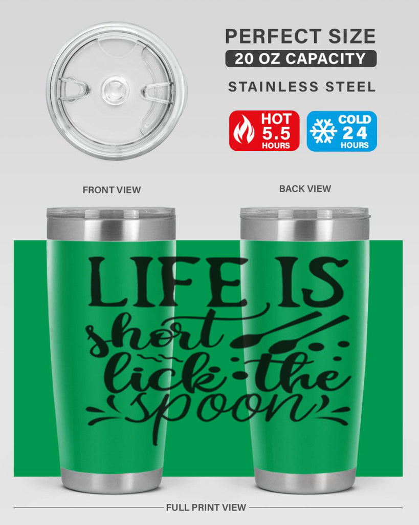 life is short lick the spoon 23#- kitchen- Tumbler