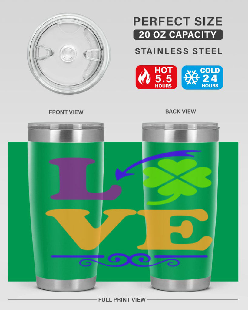 love 18#- mardi gras- Tumbler