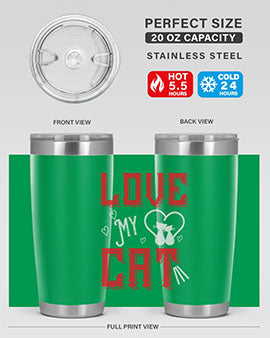 love my cat Style 67#- cat- Tumbler